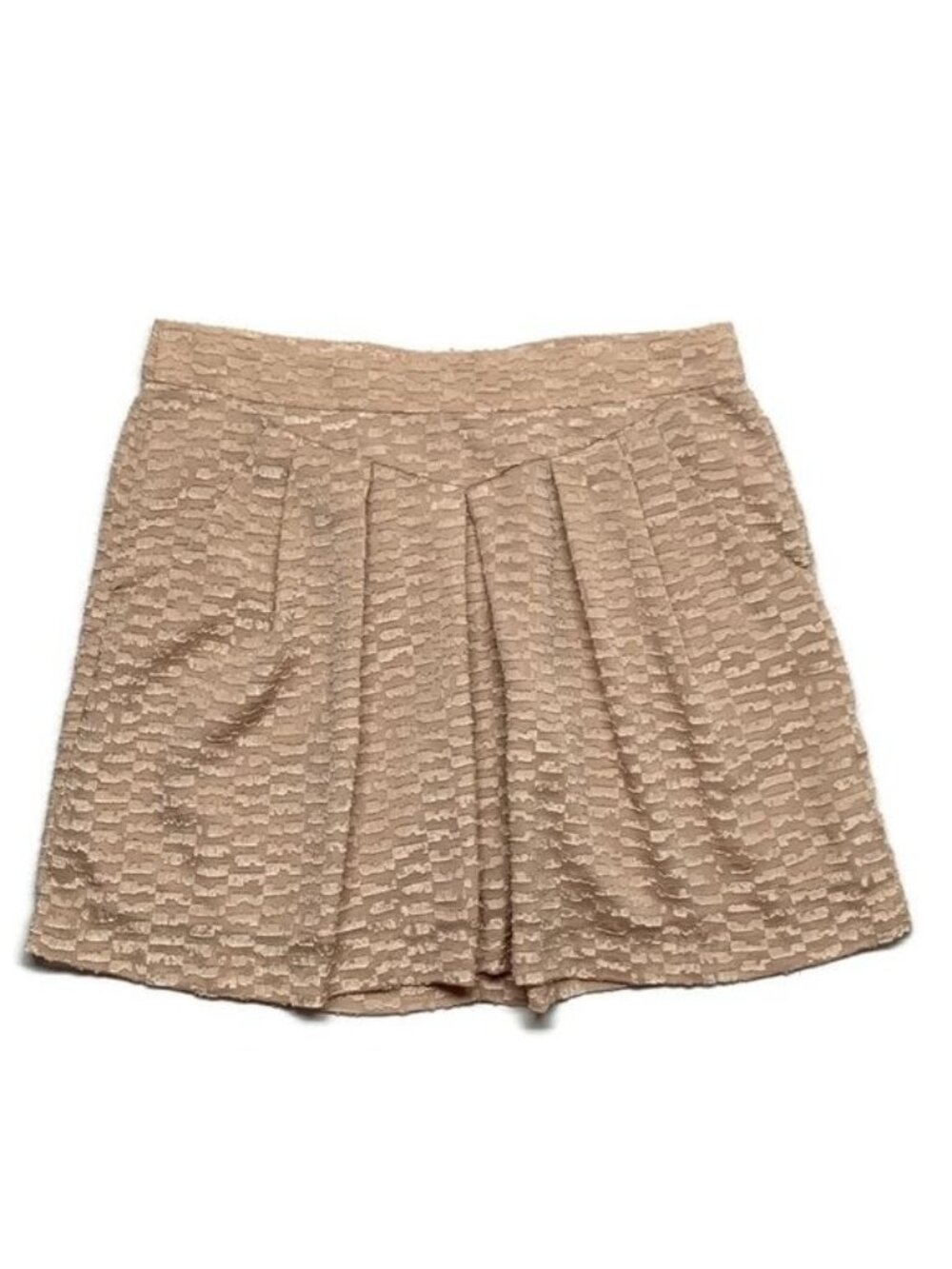 GAP A Line Skirt Womens 4 Beige Pleated Casual Work Career